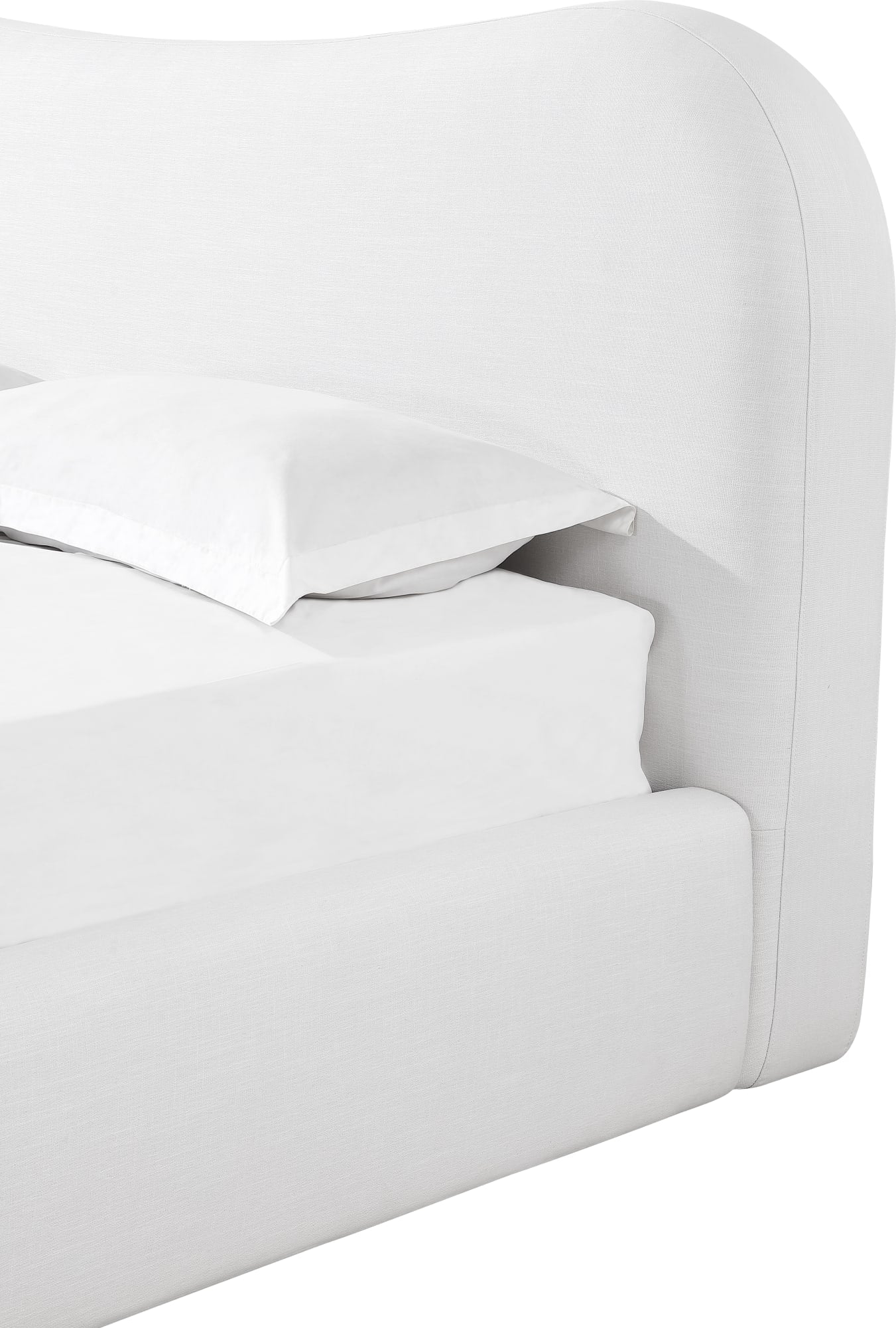 Elena Vanilla King Upholstered Bed - Ornate Home