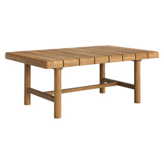 Eleni Natural 41-Inch Outdoor Patio Teak Wood Coffee Table - Ornate Home