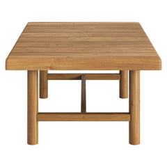 Eleni Natural 41-Inch Outdoor Patio Teak Wood Coffee Table - Ornate Home