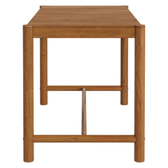 Eleni Natural Rectangle 56-Inch Outdoor Patio Teak Wood Rectangular Bar Table - Ornate Home