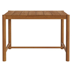 Eleni Natural Rectangle 56-Inch Outdoor Patio Teak Wood Rectangular Bar Table - Ornate Home