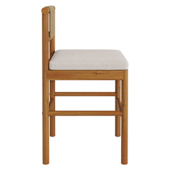 Eleni Natural Sail Outdoor Patio Teak Wood Counter Stools (Set of 2) - Ornate Home