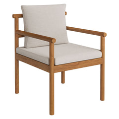 Eleni Natural Sail Outdoor Patio Teak Wood Rope Dining Chair - Ornate Home