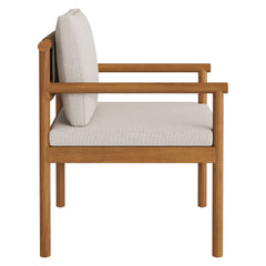 Eleni Natural Sail Outdoor Patio Teak Wood Rope Dining Chair - Ornate Home