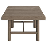 Eleni Weathered Gray 41-Inch Outdoor Patio Teak Wood Coffee Table - Ornate Home
