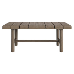 Eleni Weathered Gray 41-Inch Outdoor Patio Teak Wood Coffee Table - Ornate Home