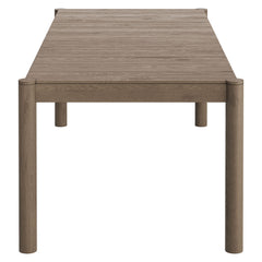 Eleni Weathered Gray 89-Inch Outdoor Patio Teak Wood Dining Table - Ornate Home