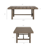 Eleni Weathered Gray Flint 5-Piece Outdoor Patio Teak Wood Furniture Set - Ornate Home
