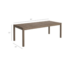 Eleni Weathered Gray Flint 7 Piece Outdoor Patio Teak Wood Dining Set - Ornate Home