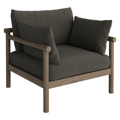 Eleni Weathered Gray Flint Outdoor Patio Teak Wood Armchair - Ornate Home