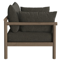 Eleni Weathered Gray Flint Outdoor Patio Teak Wood Armchair - Ornate Home