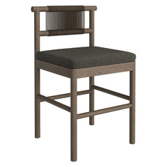 Eleni Weathered Gray Flint Outdoor Patio Teak Wood Counter Stools (Set of 2) - Ornate Home