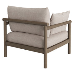 Eleni Weathered Gray/Pebble Outdoor Patio Teak Wood Armchair - Ornate Home