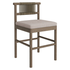 Eleni Weathered Gray/Pebble Outdoor Patio Teak Wood Counter Stools (Set of 2) - Ornate Home