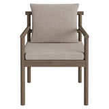 Eleni Weathered Gray/Pebble Outdoor Patio Teak Wood Rope Dining Chair - Ornate Home