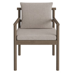 Eleni Weathered Gray/Pebble Outdoor Patio Teak Wood Rope Dining Chair - Ornate Home