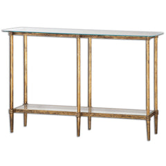 Elenio Gold Glass Console Table - Ornate Home