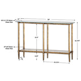 Elenio Gold Glass Console Table - Ornate Home