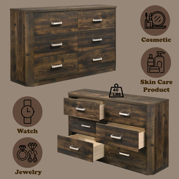 Elettra Rustic Walnut Dresser - Ornate Home