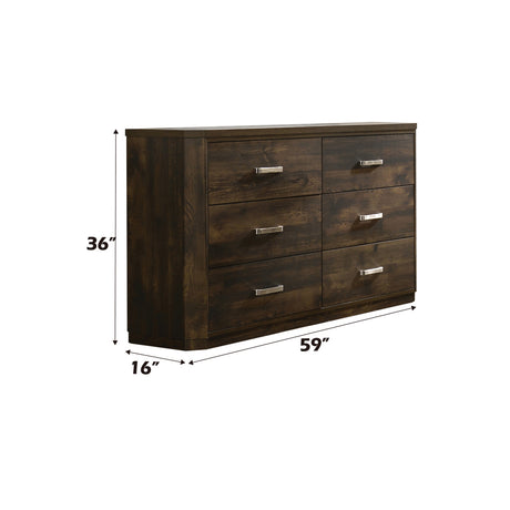 Elettra Rustic Walnut Dresser - Ornate Home