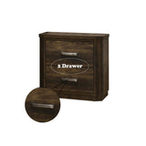 Elettra Rustic Walnut Nightstand - Ornate Home