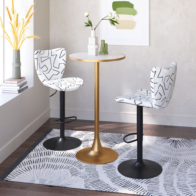 Elevate White Barstool (Set of 2) - Ornate Home