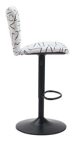 Elevate White Barstool (Set of 2) - Ornate Home