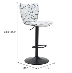 Elevate White Barstool (Set of 2) - Ornate Home