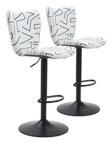Elevate White Barstool (Set of 2) - Ornate Home