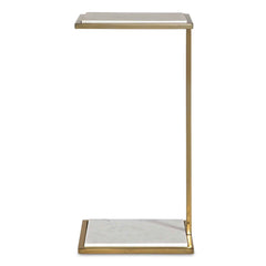 Elevate White Marble Drink Table - Ornate Home