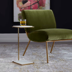 Elevate White Marble Drink Table - Ornate Home