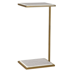 Elevate White Marble Drink Table - Ornate Home