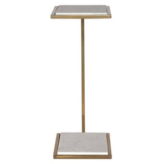 Elevate White Marble Drink Table - Ornate Home