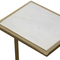 Elevate White Marble Drink Table - Ornate Home