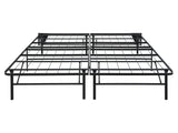 Elevated Black Eastern King Foldable Metal Platform Bed Frame - Ornate Home