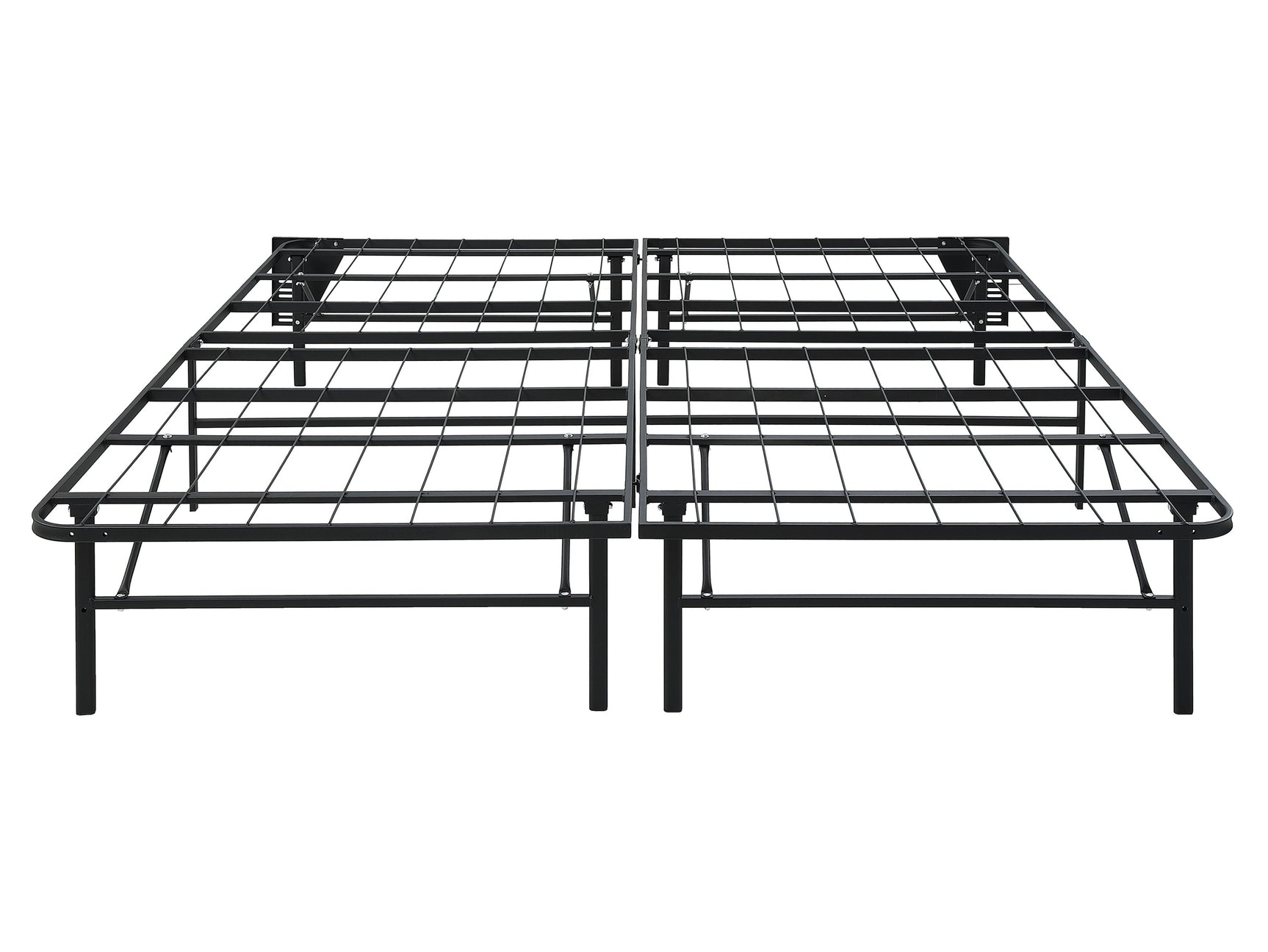 Elevated Black Eastern King Foldable Metal Platform Bed Frame - Ornate Home