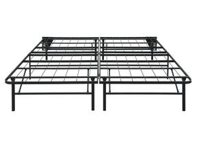 Elevated Black Eastern King Foldable Metal Platform Bed Frame - Ornate Home