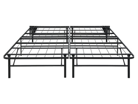 Elevated Black Eastern King Foldable Metal Platform Bed Frame - Ornate Home