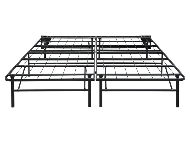Elevated Black Eastern King Foldable Metal Platform Bed Frame - Ornate Home