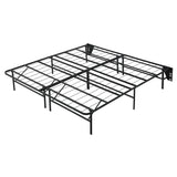 Elevated Black Eastern King Foldable Metal Platform Bed Frame - Ornate Home