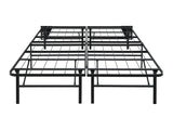 Elevated Black Full Foldable Metal Platform Bed Frame - Ornate Home