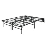 Elevated Black Full Foldable Metal Platform Bed Frame - Ornate Home