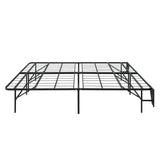 Elevated Black Full Foldable Metal Platform Bed Frame - Ornate Home