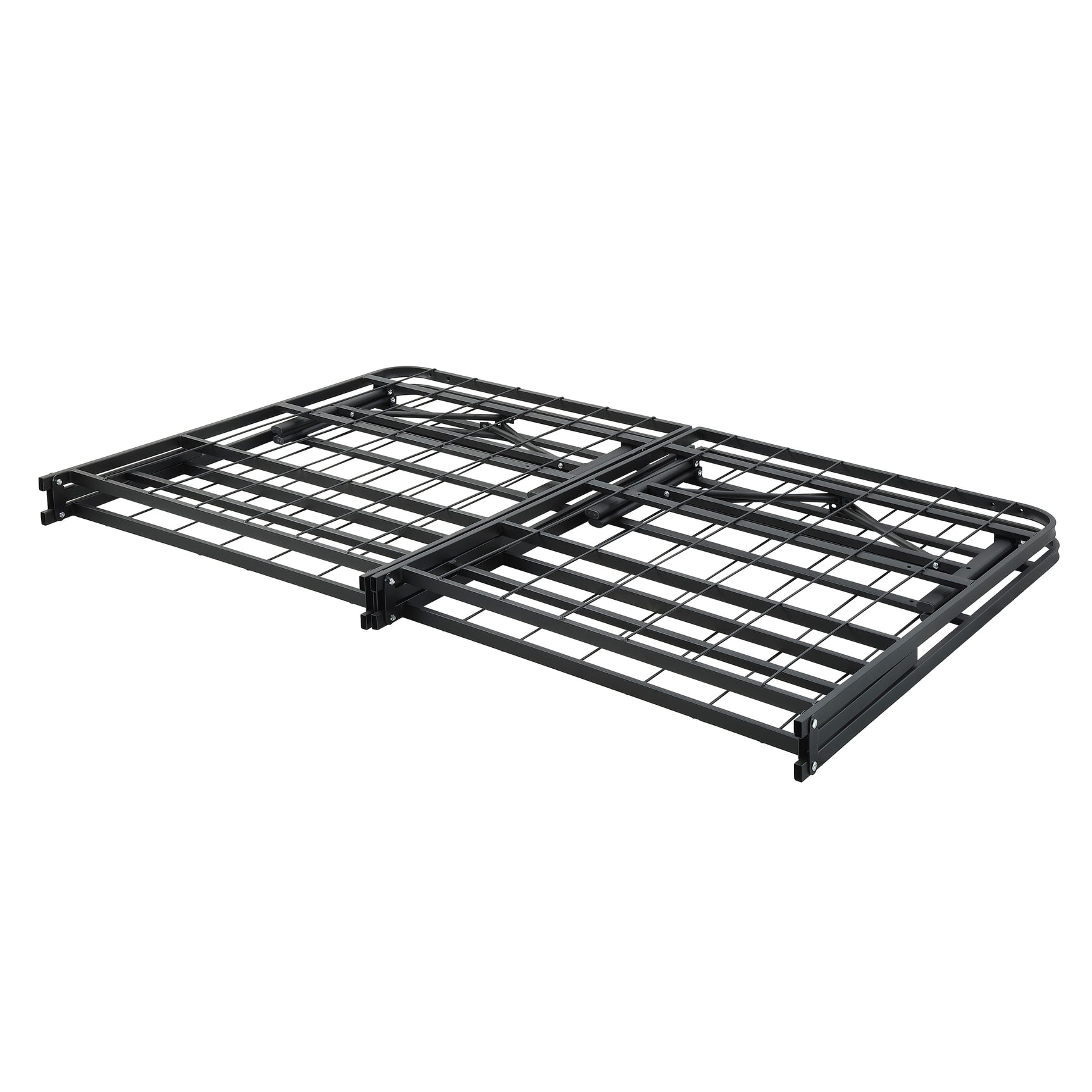 Elevated Black Full Foldable Metal Platform Bed Frame - Ornate Home