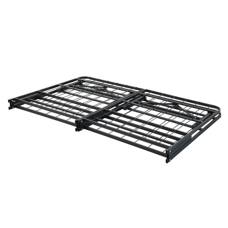Elevated Black Full Foldable Metal Platform Bed Frame - Ornate Home
