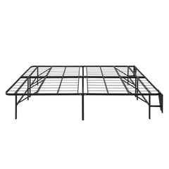 Elevated Black Queen Foldable Metal Platform Bed Frame - Ornate Home