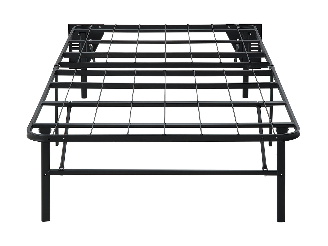 Elevated Black Twin Foldable Metal Platform Bed Frame - Ornate Home