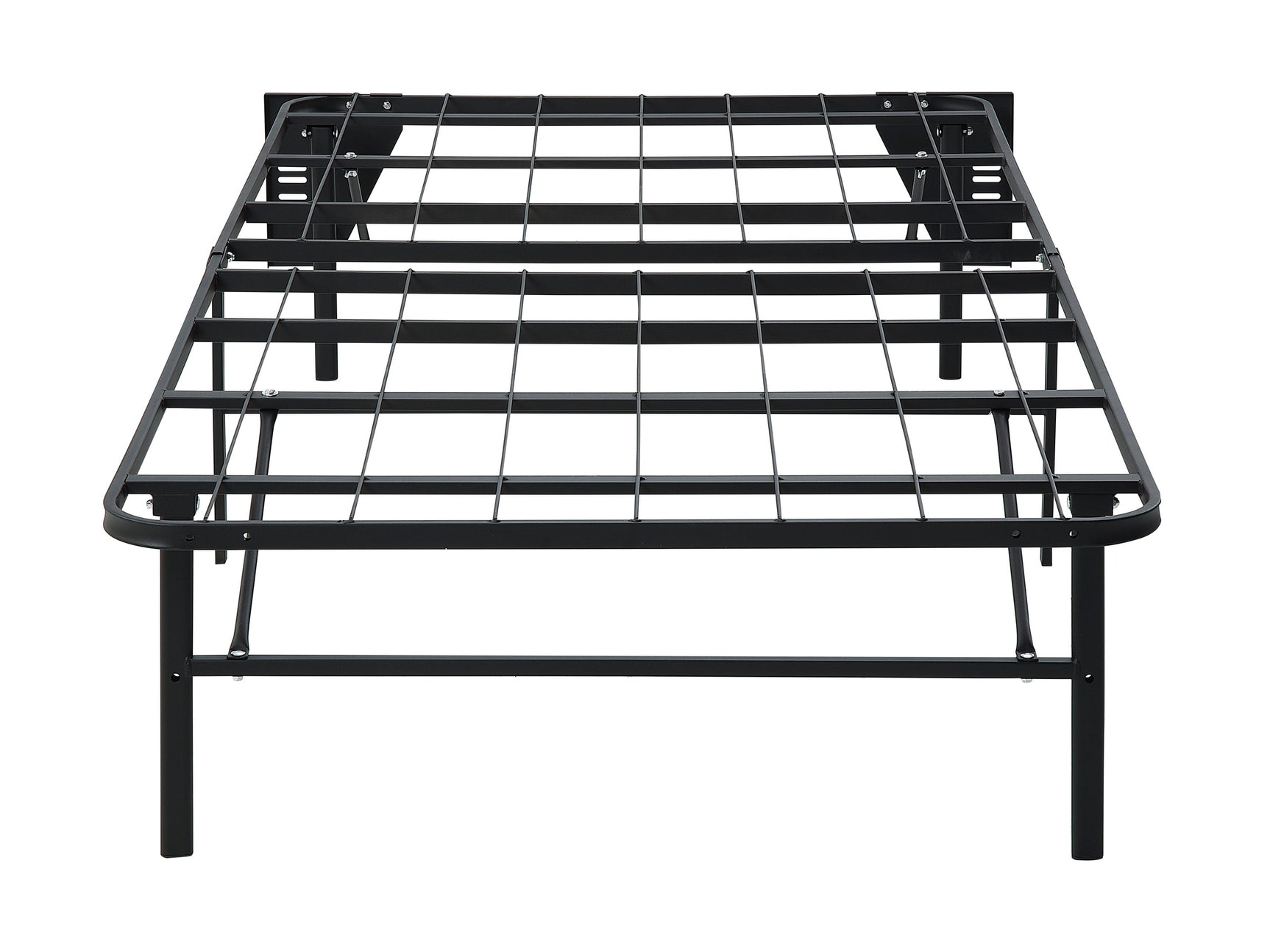 Elevated Black Twin Foldable Metal Platform Bed Frame - Ornate Home