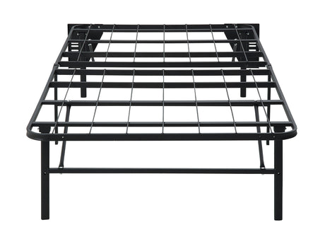 Elevated Black Twin Foldable Metal Platform Bed Frame - Ornate Home