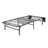 Elevated Black Twin Foldable Metal Platform Bed Frame - Ornate Home
